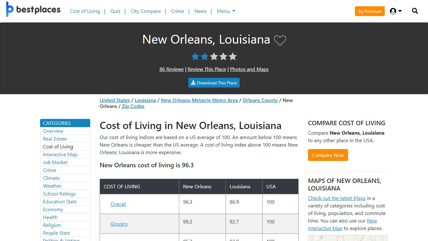 Cost of Living in New Orleans, Louisiana - Best Places